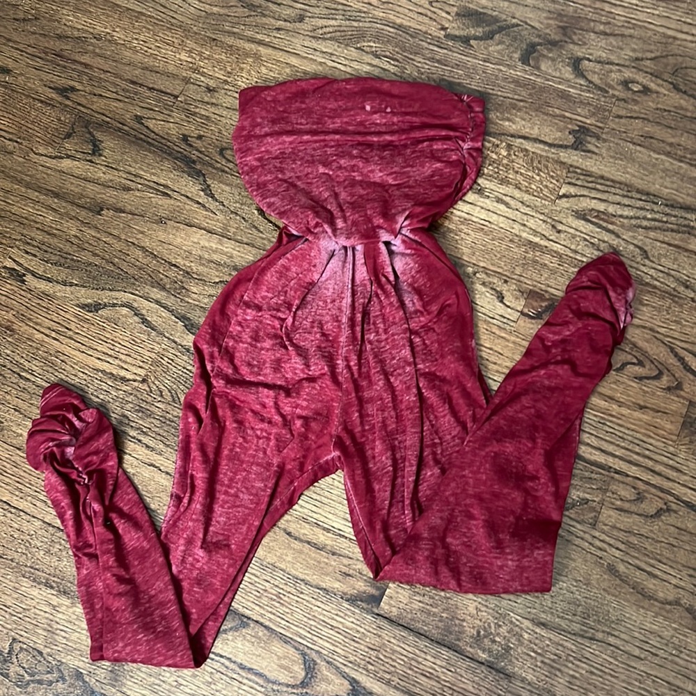 strapless jumpsuit